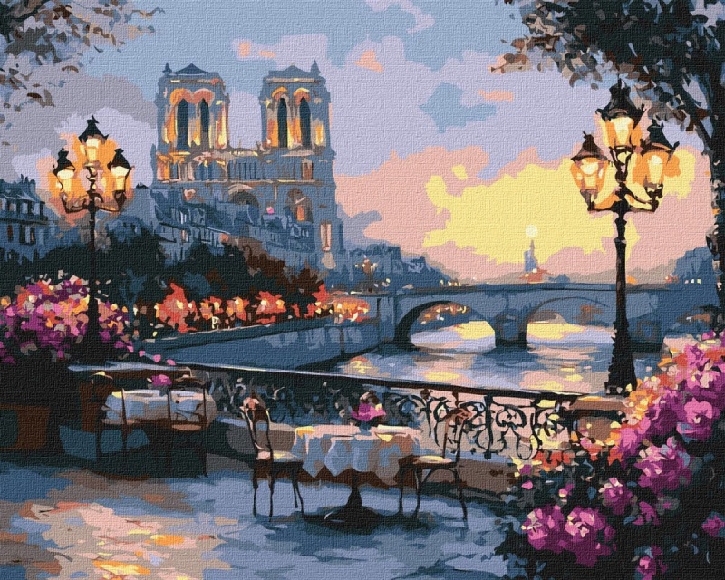 Malowanie po numerach IDEYKA, 40x50cm, francuski krajobraz, 1 szt., w pudełku