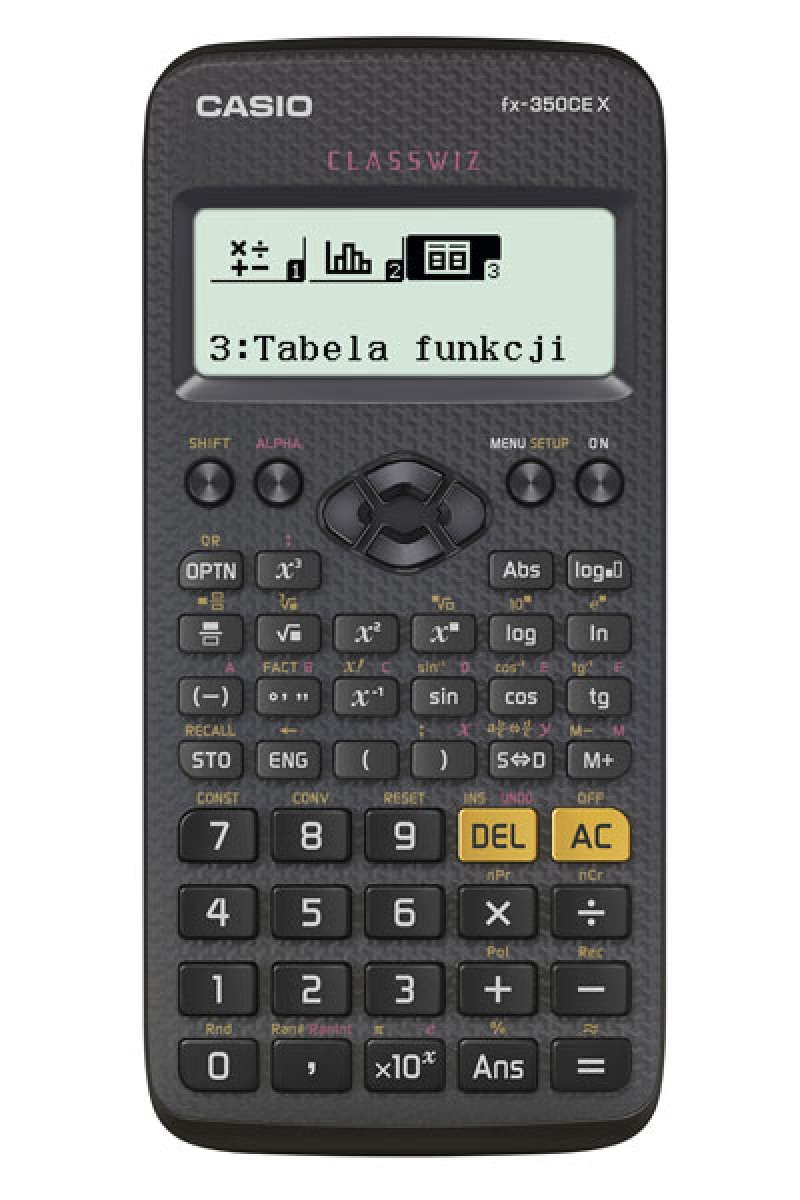 Kalkulator naukowy, CASIO FX-350CEX, 379 funkcji, 77x166mm, czarny