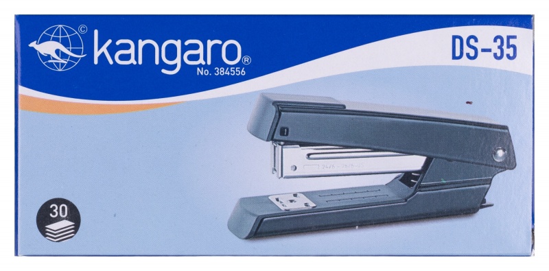 Zszywacz KANGARO DS-35, zszywa do 30 kartek, metalowy, w pudełku PP, czarny