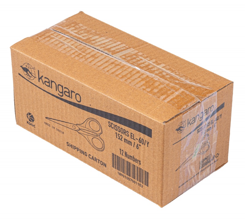 Nożyczki biurowe KANGARO, 15 cm, blister, mix kolorów