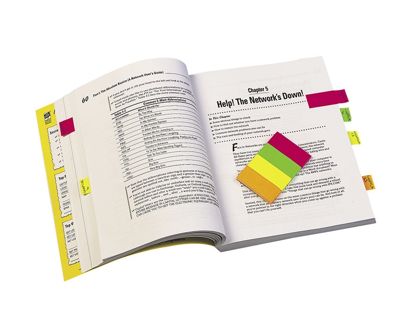 Zakładki indeksujące Q-CONNECT, papier, 20x50mm, 4x50 kart., mix kolorów