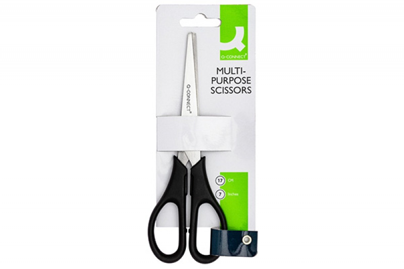 Nożyczki biurowe Q-CONNECT, klasyczne, 17cm, czarne
