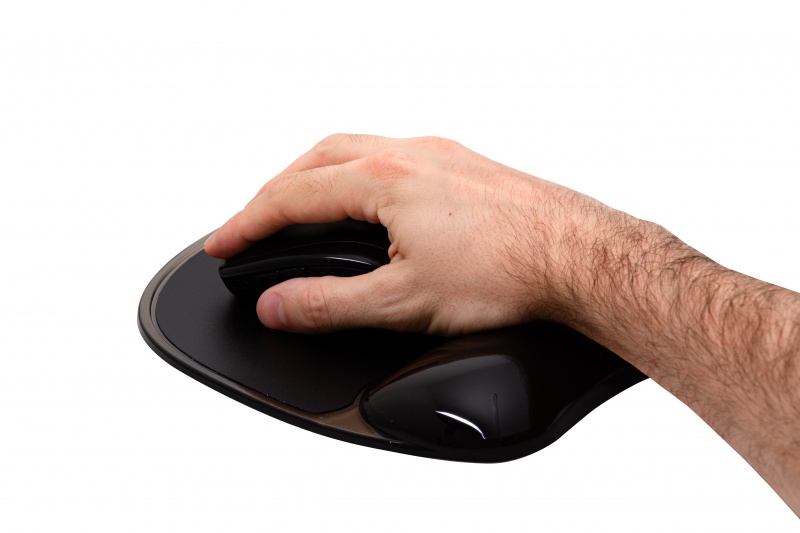 Podkładka pod mysz Q-CONNECT, żelowa, z podparciem dla nadgarstka, czarna q-connect_ergonomia