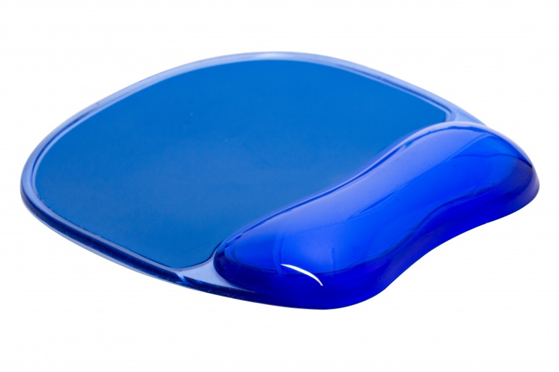 Podkładka pod mysz Q-CONNECT, żelowa, z podparciem dla nadgarstka, niebieska q-connect_ergonomia