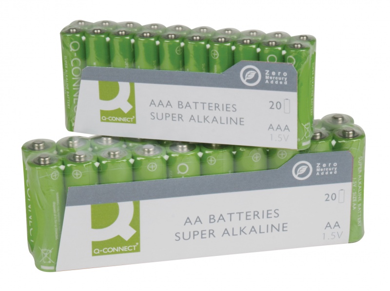 Baterie super-alkaliczne Q-CONNECT AA, LR06, 1,5V, 20szt.