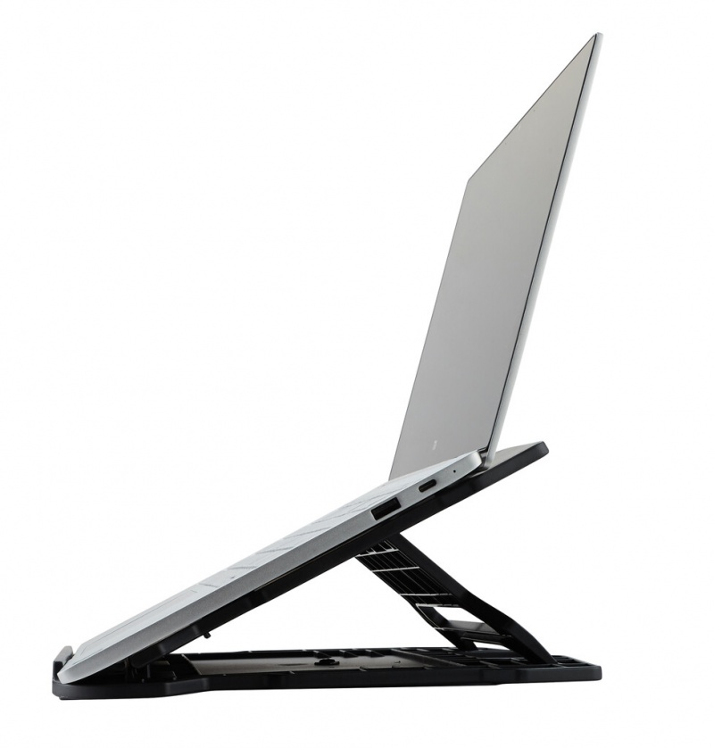 Podstawa pod laptopa z obrotowym podłożem Q-CONNECT, 25,5x28x2,2 cm, czarna q-connect_ergonomia