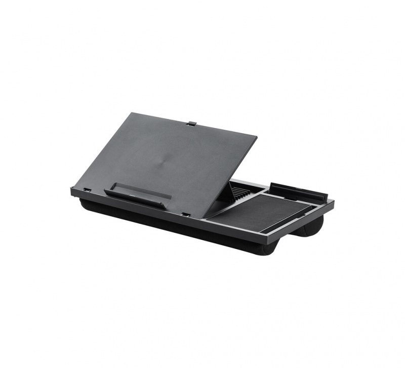 Podstawa pod laptopa z podkładką pod mysz Q-CONNECT, 51,8 x 28,1 x 5,9 cm, czarna q-connect_ergonomia