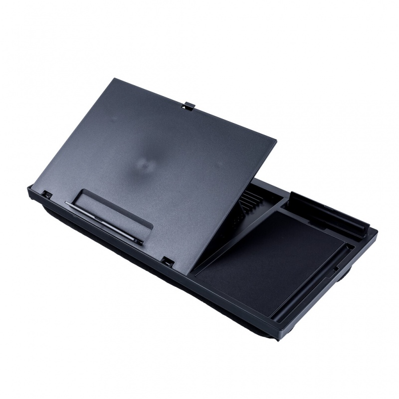 Podstawa pod laptopa z podkładką pod mysz Q-CONNECT, 51,8 x 28,1 x 5,9 cm, czarna q-connect_ergonomia