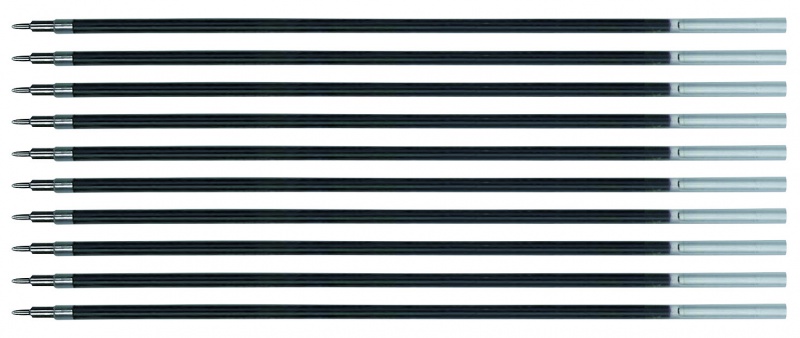 Wkład do długopisu żelowo-fluidowego Q-CONNECT 0,5mm, 10szt., czarny