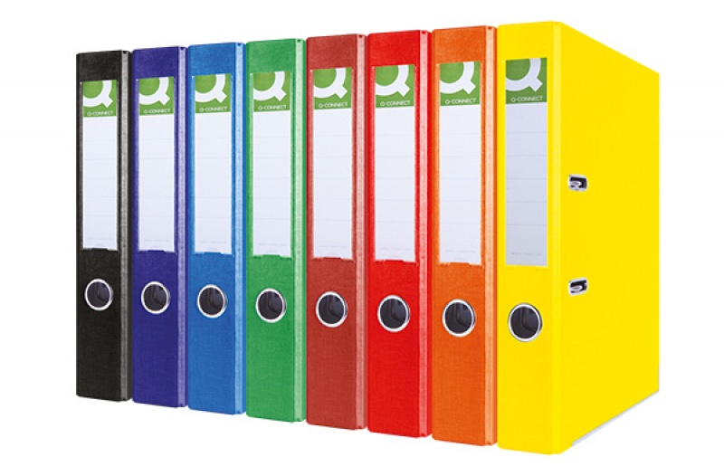 Segregator Q-CONNECT Hero z szyną, PP, A4/55mm, czarny