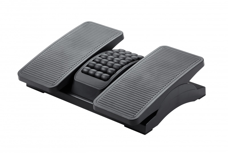 Podnóżek Q-CONNECT, 430x320mm, z oddzielnymi platformami na nogi, masażer, czarny q-connect_ergonomia