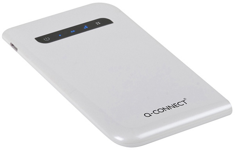 Powerbank, ładowarka przenośna Q-CONNECT, 3.000 mAh, srebrna