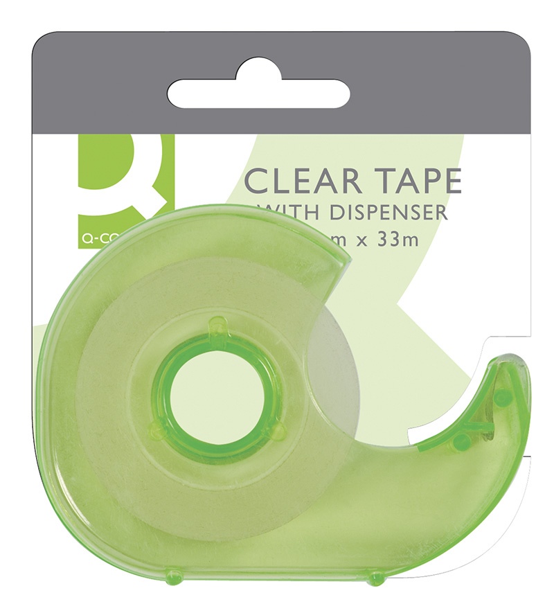 Taśma samoprzylepna z dyspenserem Q-CONNECT, 19mm, 33m, mix kolorów