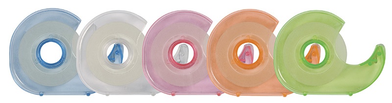 Taśma samoprzylepna z dyspenserem Q-CONNECT, 19mm, 33m, mix kolorów