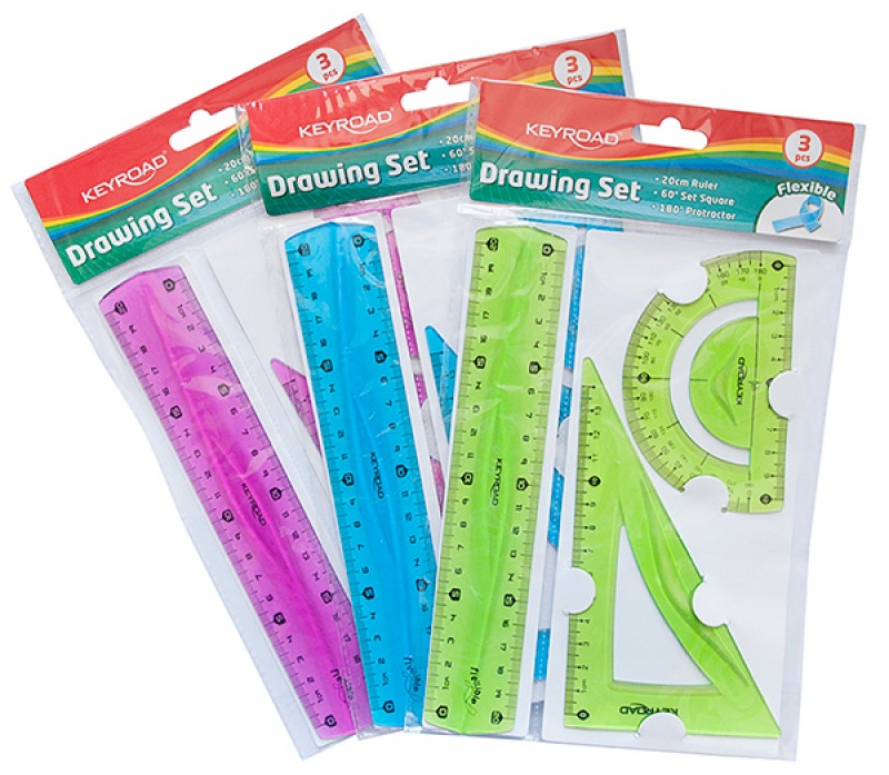 Zestaw geometryczny KEYROAD Flexible, średni, zawieszka, mix kolorów