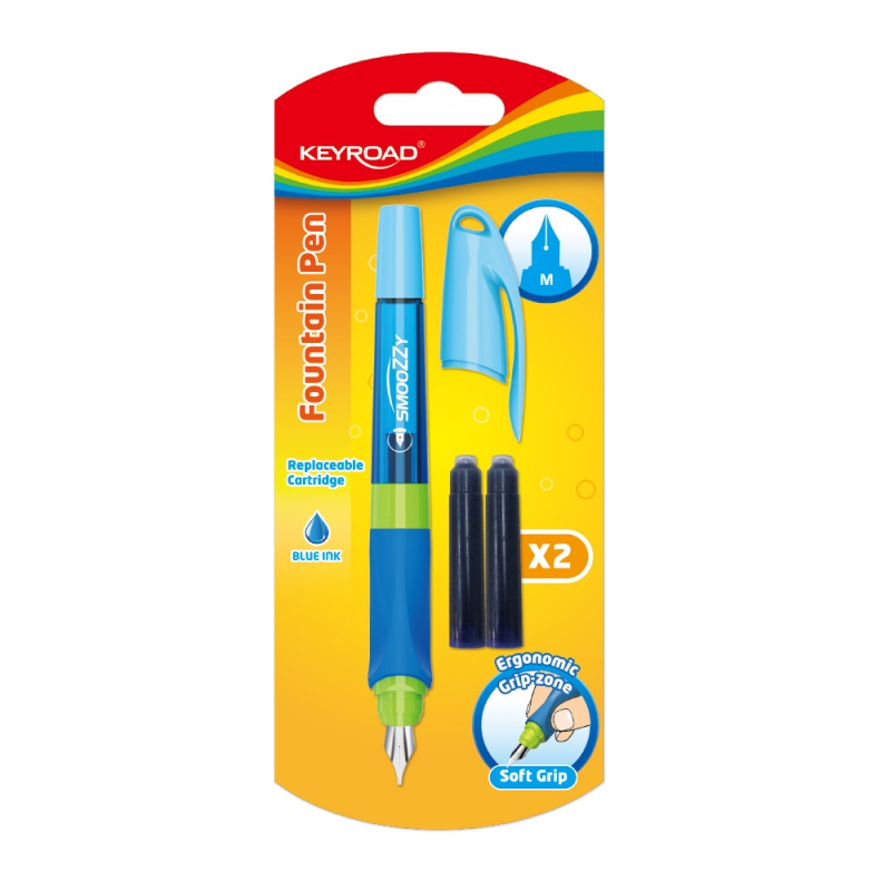 Pióro wieczne KEYROAD Easy Writer, M, blister, mix kolorów