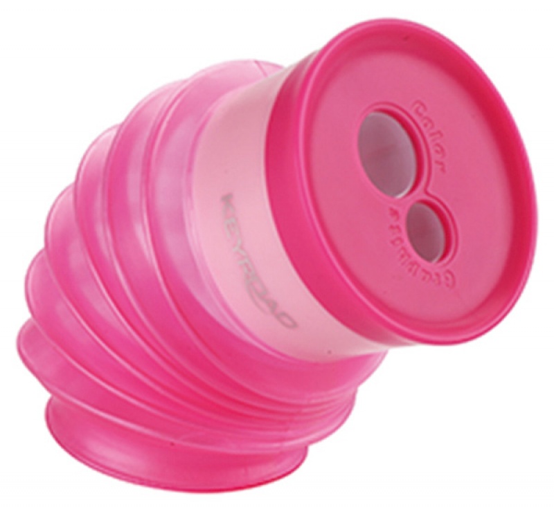 Temperówka KEYROAD Stretch Expandable, plastikowa, podwójna, blister, mix kolorów