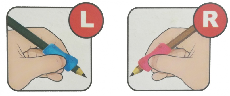 Gumka uniwersalna KEYROAD Pencil Grip, 2szt., blister, mix kolorów