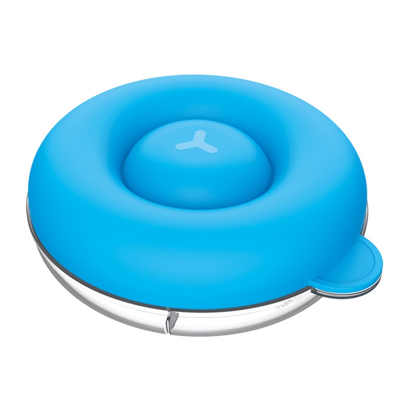 Kubeczek na wodę do malowania KEYROAD, ze spodkiem, pudełko, niebieski