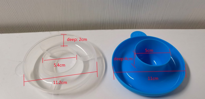 Kubeczek na wodę do malowania KEYROAD, ze spodkiem, pudełko, niebieski