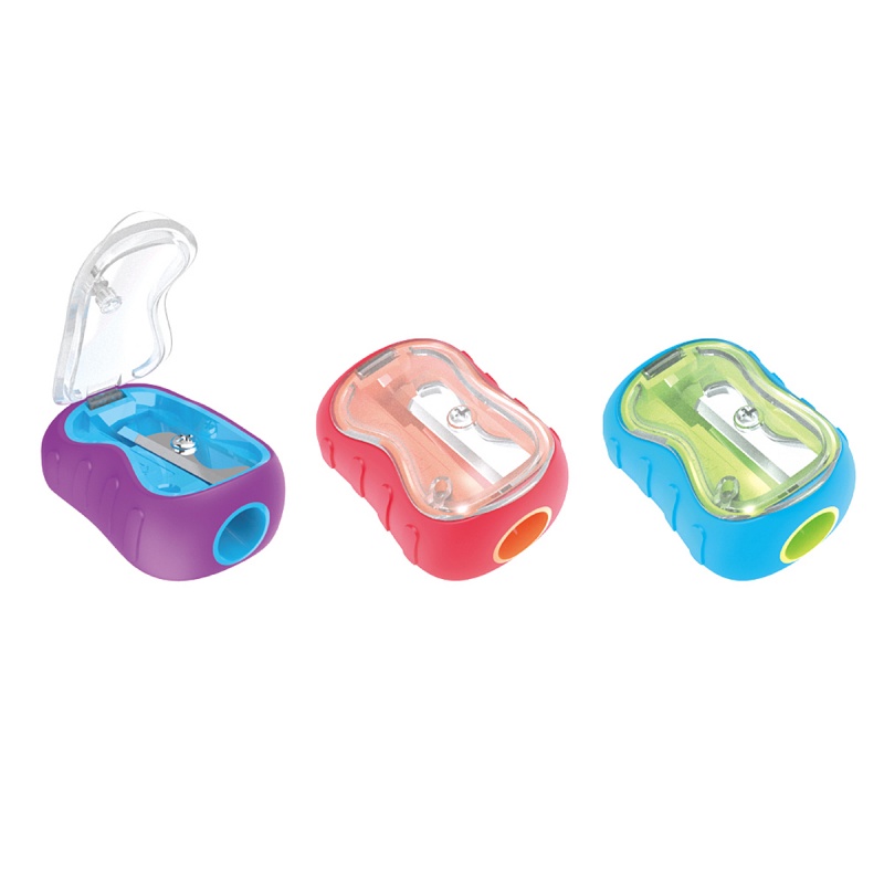 Temperówka plastikowa KEYROAD RUBBER, pojedyncza, z osłoną, średnica: 8mm, 2szt, blister