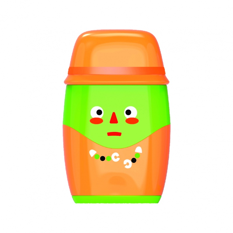 Temperówka plastikowa z gumką KEYROAD, podwójna, średnica: 8mm i 11mm, 1szt, blister