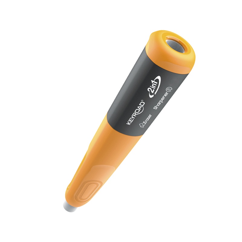Temperówka plastikowa z gumką KEYROAD, średnica: 8mm, uchwyt na ołówek, wkład, blister