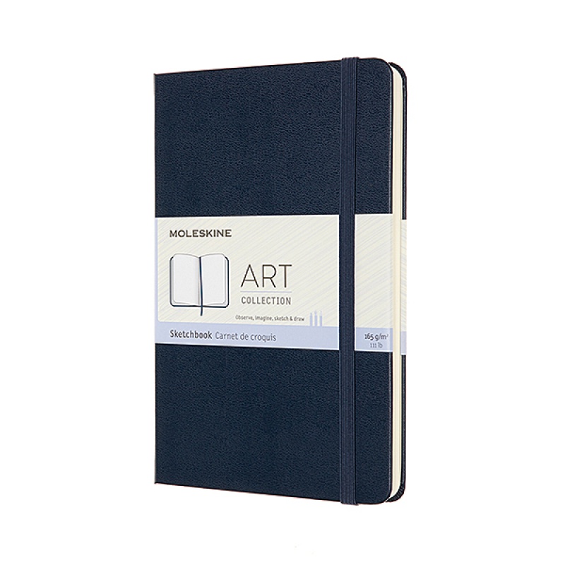 Szkicownik MOLESKINE M (11,5x18 cm), twarda oprawa, 88 stron, szafirowy