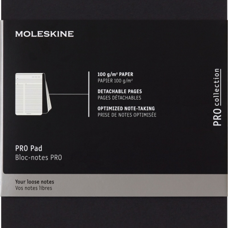 Notes reporterski PRO PAD MOLESKINE L (13x21 cm), 96 stron, czarny