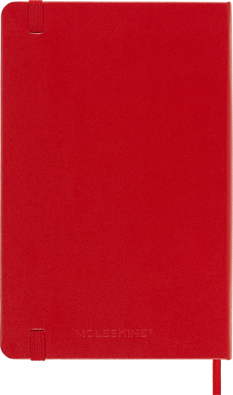 Notes MOLESKINE Classic M, 11,5x18 cm, w kratkę, twarda oprawa, scarlet red, 208 stron, czerwony