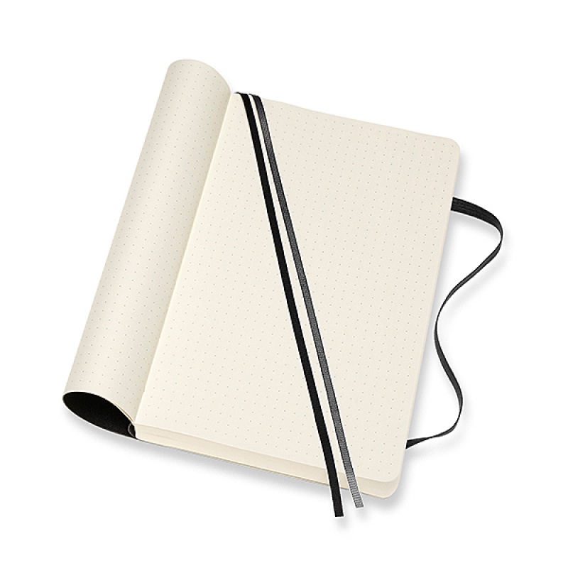 Notes MOLESKINE Classic L (13x21cm), w kropki, miękka oprawa, 400 stron, czarny