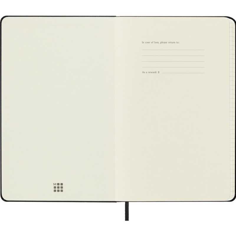 Notes MOLESKINE Classic L (13x21cm) w kratkę, twarda oprawa, 240 stron, czarny