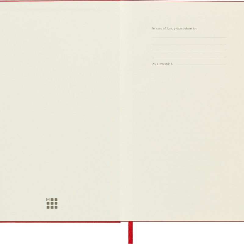 Notes MOLESKINE Classic L (13x21 cm) w kropki, twarda oprawa, scarlet red, 240 stron, czerwony