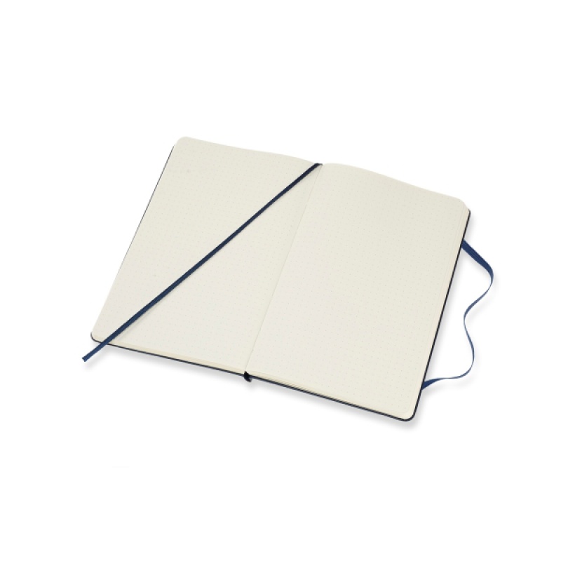 Notes MOLESKINE Classic L (13x21 cm) w kropki, twarda oprawa, sapphire blue, 240 stron, niebieski