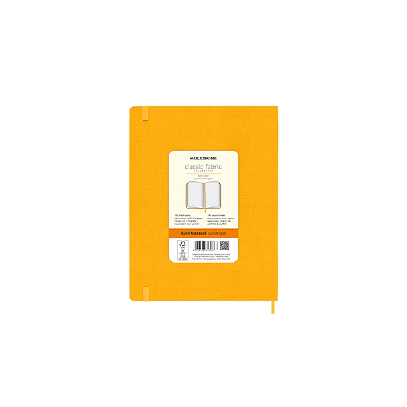 Notes MOLESKINE Classic XL (19x25 cm), linie, twarda, orange yellow, 192 strony, pomarańczowy