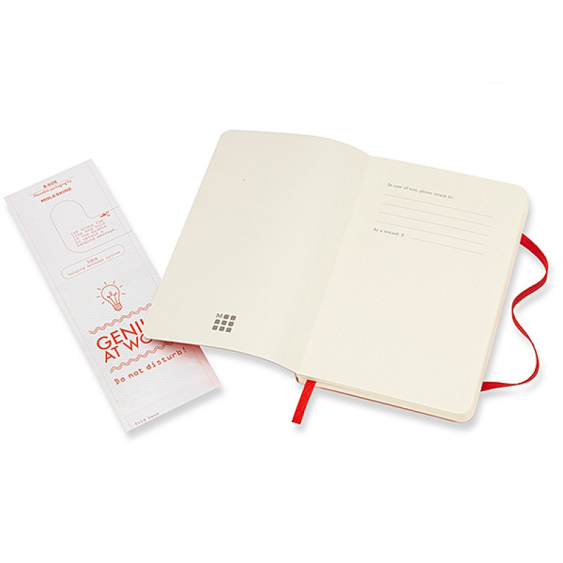 Notes MOLESKINE Classic P (9x14cm), w linie, miękka oprawa, 192 strony, czerwony