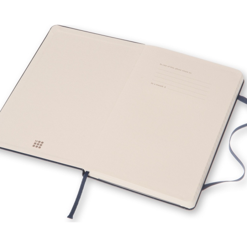 Notes MOLESKINE Classic L (13x21cm) w kratkę, twarda oprawa, sapphire blue, 240 stron, niebieski