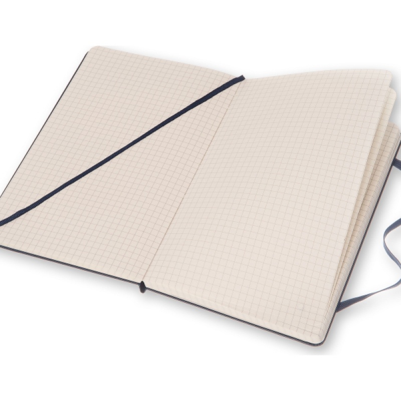 Notes MOLESKINE Classic L (13x21cm) w kratkę, twarda oprawa, sapphire blue, 240 stron, niebieski