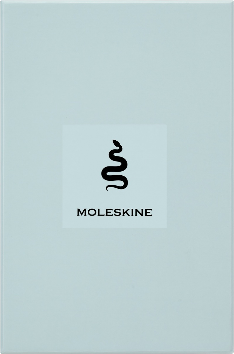 Notes MOLESKINE Snake 2025, L, synt. skóra węża, w linie, 13x21 cm, w pudełku, zielony