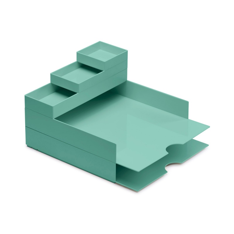 Zestaw pojemników MOXOM Modular Desk Set, 320x260x60mm, 5 szt., turkusowy