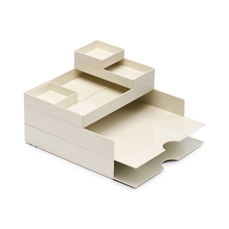 Zestaw pojemników MOXOM Modular Desk Set, 320x260x60mm, 6 szt., biały