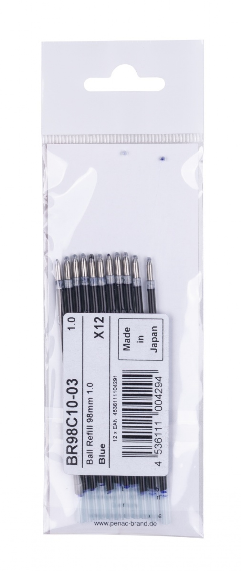 Wkład do długopisu PENAC Sleek Touch, Side101, Pepe, RBR, RB085, CCH3 1,0mm, niebieski