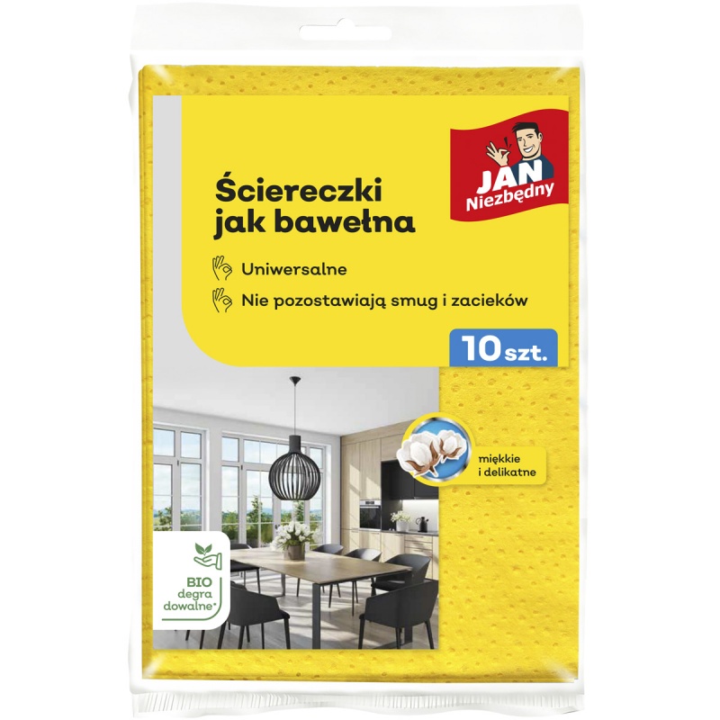 Ściereczki jak bawełna JAN NIEZBĘDNY, 10 szt., niebieskie