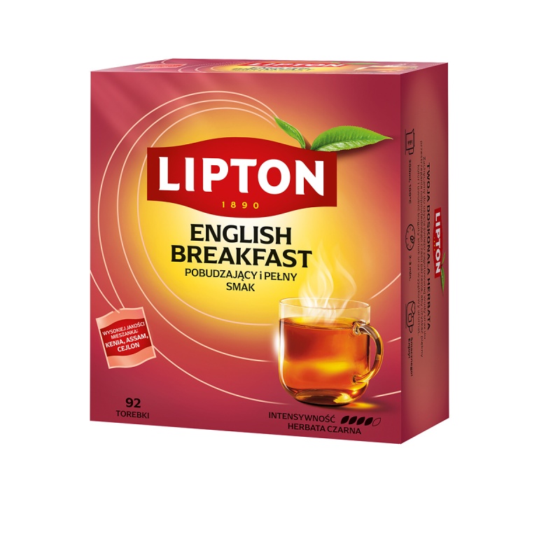 Herbata LIPTON czarna, English Breakfast, 92 torebki