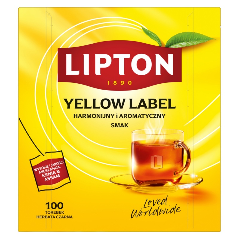 Herbata LIPTON Yellow Label, 100 torebek