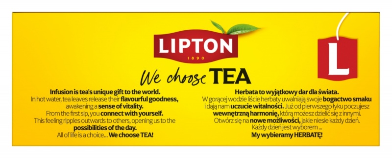 Herbata LIPTON Yellow Label, 100 torebek