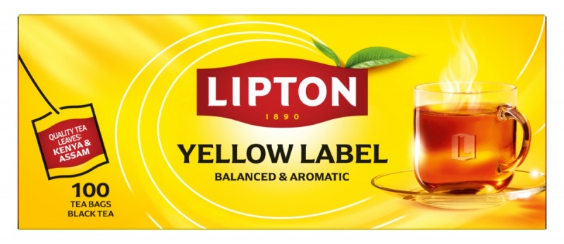 Herbata LIPTON Yellow Label, 100 torebek