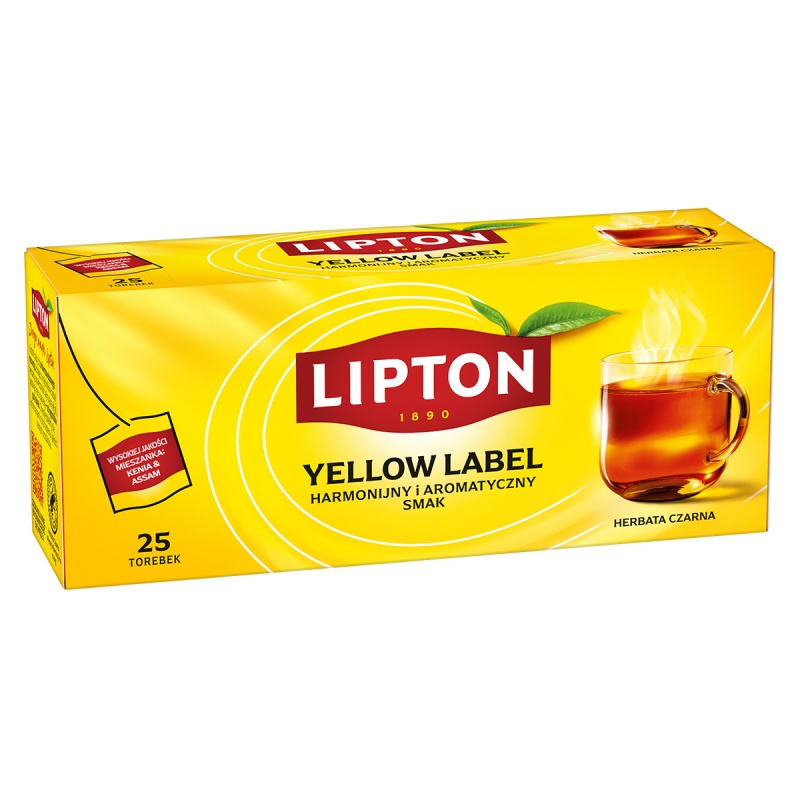 Herbata LIPTON Yellow Label, 25 torebek