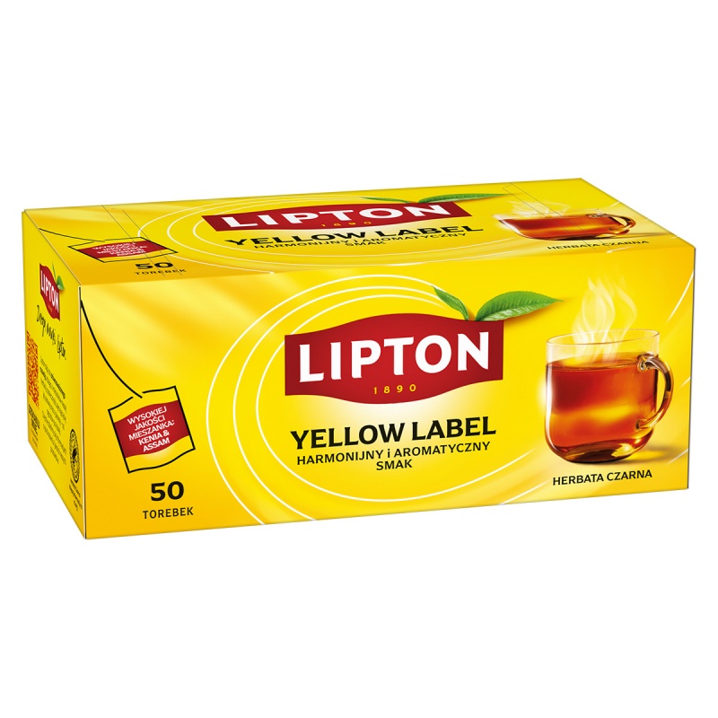 Herbata LIPTON Yellow Label, 50 torebek