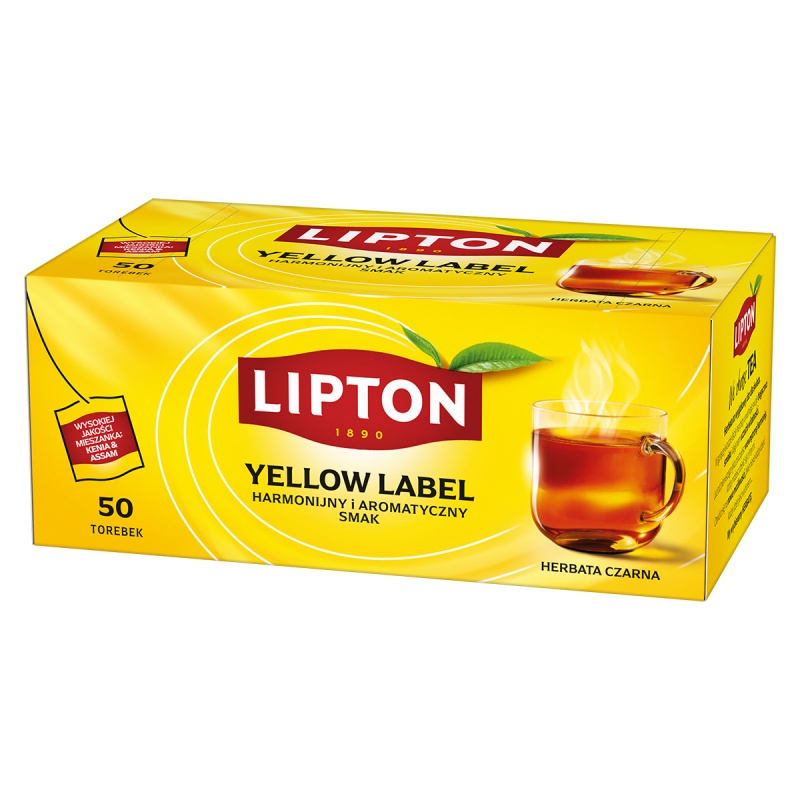 Herbata LIPTON Yellow Label, 50 torebek